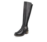 Remonte Damen Klassische Stiefel D1A73, Frauen Stiefel,lose Einlage,lederstiefel,langschaftstiefel,reißverschluss,Boots,schwarz (01),38 EU