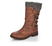 Remonte Damen Klassische Stiefel D8070, Frauen Stiefel,lose Einlage,wasserabweisend,remonteTEX,reißverschluss,Winterstiefel,braun Kombi (25),36 EU
