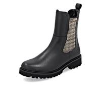 Remonte Stiefelette Leder/Textil – Damen, Schwarz/Gold, Gr. 37