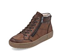Plateausneaker REMONTE, Damen, Gr. 40, braun (braun used), Leder, Lederimitat, unifarben, Schuhe, Winterstiefelette, Casual Boots mit wasserabweisender TEX-Membran (29109540-40) braun used