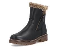 Winterstiefelette REMONTE "FIBER-GRIP", Damen, Gr. 39, schwarz, beige, Leder, Schuhe, Winterboots, Outdoorboots mit Schurwollfutter und TEX-Ausstattung (47514917-39) schwarz, beige