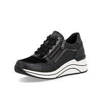 Remonte Damen Low-Top Sneaker D0700, Frauen Halbschuhe,lose Einlage,wasserabweisend,remonteTEX,Freizeit,sportlich,straßenschuhe,schwarz Kombi (03),40 EU