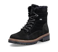 Winterstiefelette REMONTE "Elisabeth Hurley-Collection", Damen, Gr. 40, schwarz, Nubukleder, Filz, Textil, casual, Schuhe, Schnürboots mit wasserabweisender TEX-Membran und Fiber Grip (60302657-40) sc