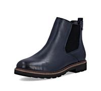 Chelseaboots REMONTE, Damen, Gr. 43, blau (dunkelblau), Leder, Elastischer Einsatz, unifarben, klassisch, Schuhe, Winterstiefelette, Klassik-Boots mit wasserabweisender TEX-Membran, Topseller (9003563