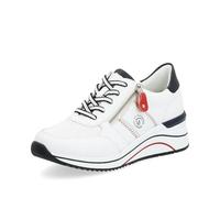 Remonte Dorndorf Sneaker D0T04 Damen Leder/Lederimitat Weiß/Dunkelblau Gr. 42