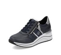 Remonte Damen Low-Top Sneaker D0T04, Frauen Halbschuhe,lose Einlage,straßenschuhe,Strassenschuhe,Sportschuhe,Freizeitschuhe,blau Kombi (14),45 EU