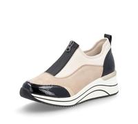 Remonte Damen Low-Top Sneaker D0T08, Frauen Halbschuhe,lose Einlage,Strassenschuhe,Sportschuhe,Freizeitschuhe,Turnschuhe,beige Kombi (60),38 EU