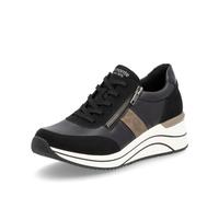 Remonte Damen Low-Top Sneaker D0T09, Frauen Halbschuhe,lose Einlage,Turnschuhe,Laufschuhe,schnürschuhe,schnürer,Business,schwarz Kombi (03),40 EU