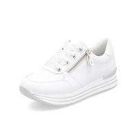 Remonte Damen Low-Top Sneaker D1302, Frauen Halbschuhe,lose Einlage,straßenschuhe,Strassenschuhe,Sportschuhe,Freizeitschuhe,Weiss (82),44 EU