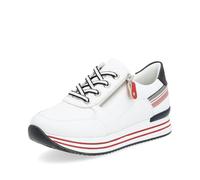 Remonte Damen Low-Top Sneaker D1312, Frauen Halbschuhe,lose Einlage,Laufschuhe,Freizeit,sportlich,straßenschuhe,Strassenschuhe,Weiss Kombi (82),45 EU