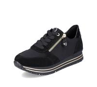 Remonte Damen Low-Top Sneaker D1316, Frauen Halbschuhe,lose Einlage,Plateausohle,straßenschuhe,Strassenschuhe,Sportschuhe,schwarz (01),42 EU