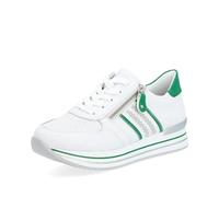 Plateausneaker REMONTE "ELLE-Collection" Gr. 37, grün (weiß, grün) Damen Schuhe Sneaker mit modischem Kontrastbesatz (82753730-37)