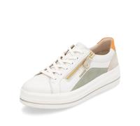 Remonte Damen Low-Top Sneaker D1C01, Frauen Halbschuhe,lose Einlage,straßenschuhe,Strassenschuhe,Freizeitschuhe,Turnschuhe,Weiss Kombi (81),39 EU