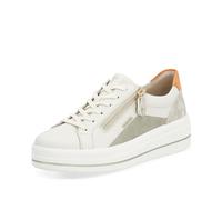 Remonte Damen Low-Top Sneaker D1C01, Frauen Halbschuhe,lose Einlage,straßenschuhe,Strassenschuhe,Freizeitschuhe,Turnschuhe,Weiss Kombi (82),39 EU