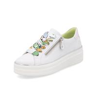 Remonte Damen Low-Top Sneaker D1C06, Frauen Halbschuhe,lose Einlage,Turnschuhe,Laufschuhe,Freizeit,sportlich,straßenschuhe,Weiss Kombi (80),38 EU