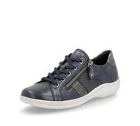 Remonte Damen Low-Top Sneaker D1E00, Frauen Halbschuhe,lose Einlage,Laufschuhe,schnürschuhe,schnürer,Business,Freizeit,blau Kombi (14),38 EU
