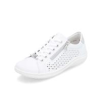 Remonte Damen Low-Top Sneaker D1E08, Frauen Halbschuhe,lose Einlage,Strassenschuhe,Sportschuhe,Freizeitschuhe,Turnschuhe,Weiss Kombi (80),40 EU