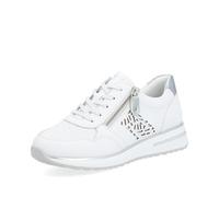 Remonte Damen Low-Top Sneaker D1G00, Frauen Halbschuhe,lose Einlage,straßenschuhe,Strassenschuhe,Freizeitschuhe,Turnschuhe,Weiss Kombi (80),43 EU