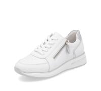 Remonte Damen Low-Top Sneaker D1G10, Frauen Halbschuhe,lose Einlage,Sportschuhe,Freizeitschuhe,Turnschuhe,Laufschuhe,Freizeit,Weiss Kombi (80),42 EU