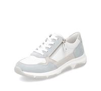 Remonte Damen Low-Top Sneaker D1S03, Frauen Halbschuhe,lose Einlage,straßenschuhe,Strassenschuhe,Sportschuhe,Freizeitschuhe,Weiss Kombi (80),38 EU