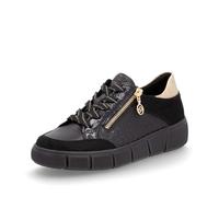 Remonte Damen Low-Top Sneaker D1T00, Frauen Halbschuhe,lose Einlage,Freizeitschuhe,Turnschuhe,Laufschuhe,schnürschuhe,schwarz Kombi (03),42 EU
