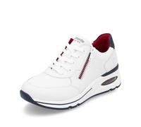 Remonte Damen Low-Top Sneaker D2H00, Frauen Halbschuhe,lose Einlage,straßenschuhe,Strassenschuhe,Freizeitschuhe,Turnschuhe,Weiss Kombi (80),39 EU
