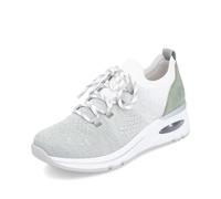 Remonte Damen Low-Top Sneaker D2H04, Frauen Halbschuhe,lose Einlage,Laufschuhe,schnürschuhe,schnürer,Plateausohle,Sportschuhe,grün Kombi (52),40 EU