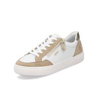 Remonte Damen Low-Top Sneaker D2J01, Frauen Halbschuhe,lose Einlage,Freizeitschuhe,Turnschuhe,Laufschuhe,Freizeit,sportlich,Weiss Kombi (82),42 EU