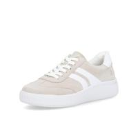 Remonte Damen Low-Top Sneaker D3E00, Frauen Halbschuhe,lose Einlage,Strassenschuhe,Sportschuhe,Freizeitschuhe,Turnschuhe,beige Kombi (60),40 EU