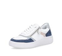 Remonte Damen Low-Top Sneaker D3E05, Frauen Halbschuhe,lose Einlage,Freizeitschuhe,Turnschuhe,Laufschuhe,straßenschuhe,Weiss Kombi (80),40 EU