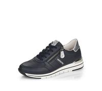 Keilsneaker REMONTE Gr. 43, silberfarben (nachtblau, silberfarben) Damen Schuhe Sneaker mit gepolstertem Fußbett, Freizeitschuh, Halbschuh, Schnürschuh (66851858-43)