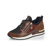 Remonte Damen Sneaker R2529, Frauen Schnürschuhe,lose Einlage,Schnuerung,lace-up,Low-tie,schnürschuhe,schnürer,Sneaker,braun Kombi,38 EU / 5 UK