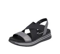 Remonte Damen R2954 Sportsandale, Nero/Gunmetal/schwarz / 01, 38 EU