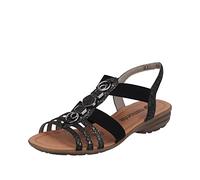 Remonte Damen R3654 Flache Sandale, schwarz/schwarz / 01, 38 EU