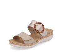 Remonte Damen R6858, Frauen Slipper,lose Einlage,Sommerschuhe,sommerclogs,Pantoletten,Slip on,Freizeitschuhe,Schlupfschuhe,beige Kombi (60),45 EU