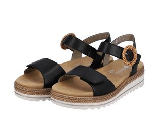 Remonte - Damen Riemchensandale schwarz Schwarz - Gr. - EU 41