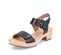 Remonte Damen Riemchensandalen D0N52, Frauen Sandalen,offene Schuhe,Strandschuhe,Sandaletten,Sommersandalen,Absatz,Sommerschuhe,schwarz (00),44 EU