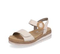 Remonte Damen Riemchensandalen D0Q52, Frauen Sandalen,lose Einlage,Sommerschuhe,Freizeitschuhe,offene Schuhe,Strandschuhe,Riemen,beige (60),38 EU