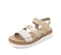 Remonte Damen Riemchensandalen D0Q55, Frauen Sandalen,lose Einlage,Sommerschuhe,Freizeitschuhe,offene Schuhe,Strandschuhe,Riemen,metallic (91),37 EU