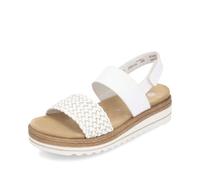 Remonte Damen Riemchensandalen D0Q56, Frauen Sandalen,lose Einlage,Freizeitschuhe,offene Schuhe,Strandschuhe,Riemen,Riemchen,Weiss Kombi (80),44 EU