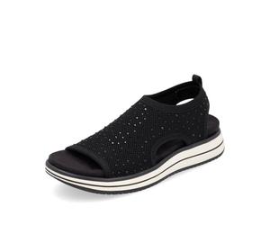 Remonte Damen Riemchensandalen D1J55, Frauen Sandalen,lose Einlage,Freizeitschuhe,offene Schuhe,Sandaletten,Sommersandalen,bequem,schwarz (00),40 EU
