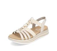 Remonte Damen Riemchensandalen D1J60, Frauen Sandalen,lose Einlage,offene Schuhe,Strandschuhe,Sandaletten,Sommersandalen,bequem,flach,Gold (91),36 EU