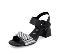 Remonte Damen Riemchensandalen D1K51, Frauen Sandalen,Freizeitschuhe,offene Schuhe,Strandschuhe,Riemen,Riemchen,halteriemen,schwarz Kombi (03),39 EU