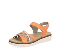 Remonte Damen Riemchensandalen D2058, Frauen Sandalen,lose Einlage,Freizeitschuhe,offene Schuhe,Strandschuhe,Sandaletten,bequem,flach,orange (38),42 EU