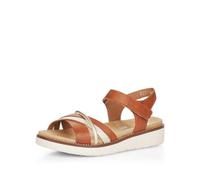 Remonte Damen Riemchensandalen D2058, Frauen Sandalen,lose Einlage,Sommersandalen,flach,Sommerschuhe,Freizeitschuhe,Strandschuhe,braun Kombi (24),36 EU