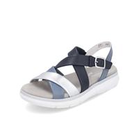 Remonte Damen Riemchensandalen D2K53, Frauen Sandalen,lose Einlage,Freizeitschuhe,offene Schuhe,Strandschuhe,Sandaletten,bequem,blau Kombi (14),37 EU