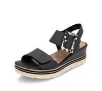 Remonte Damen Riemchensandalen D2L53, Frauen Sandalen,Sommerschuhe,Freizeitschuhe,offene Schuhe,Strandschuhe,Sandaletten,bequem,schwarz (00),42 EU