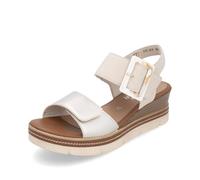 Remonte Damen Riemchensandalen D2L53, Frauen Sandalen,Strandschuhe,Sandaletten,Sommersandalen,bequem,flach,Sommerschuhe,Freizeitschuhe,beige (60),39 EU