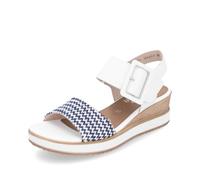 Remonte Riemchensandalen D6453 Damen Leder Weiß/Blau Gr. 39