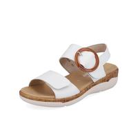 Remonte Damen Riemchensandalen R6853, Frauen Sandalen,lose Einlage,Freizeitschuhe,offene Schuhe,Strandschuhe,Riemen,Riemchen,Weiss (80),36 EU